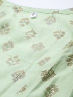 Yufta Silk Green Regular Dress Single | Grocsy