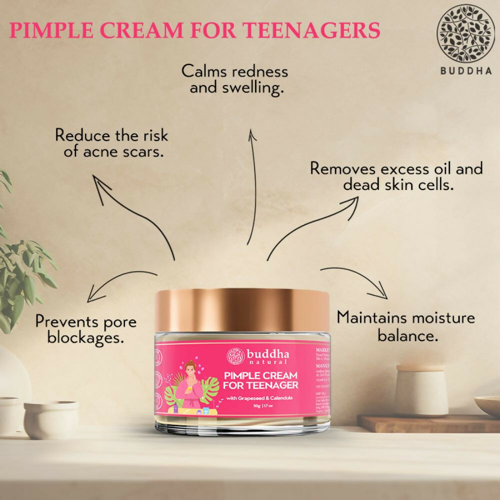 Buddha Natural Pimple Cream for Teenager (11 to 19 Years) | Grocsy