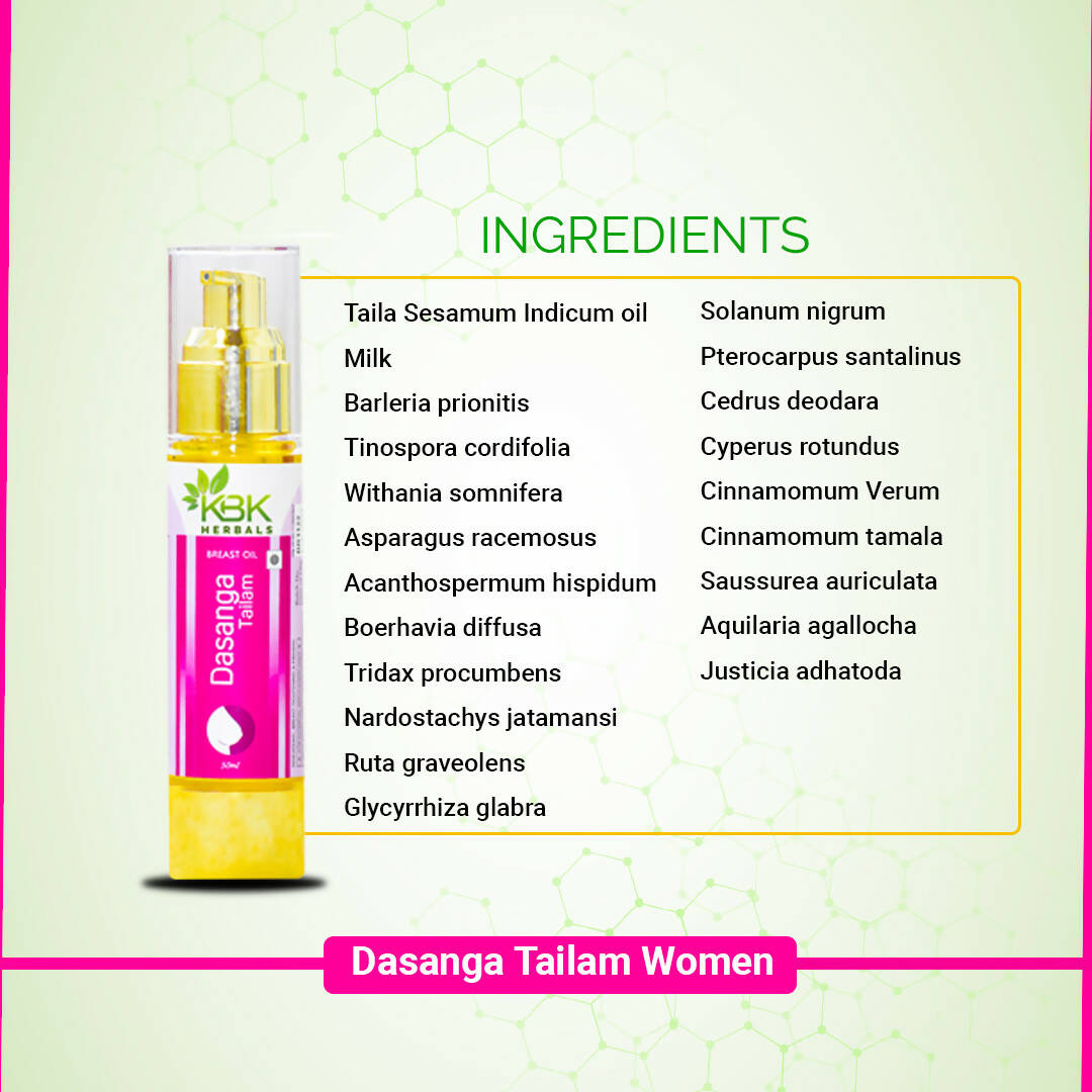 KBK Herbals Dasanga Tailam Women | Grocsy