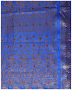 Mimosa Women's Blue Art Silk Kanjivaram Saree | Grocsy