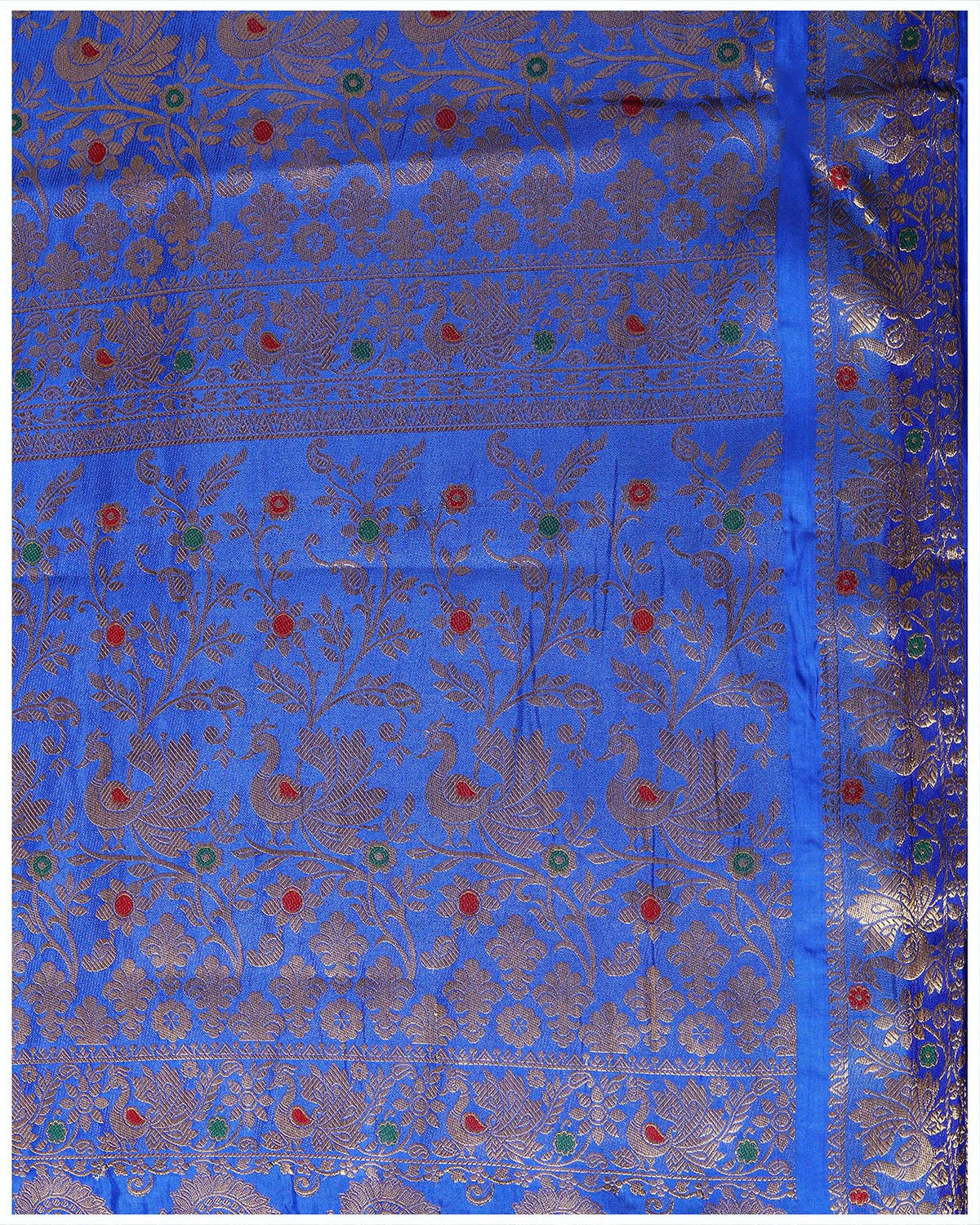 Mimosa Women's Blue Art Silk Kanjivaram Saree | Grocsy