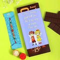 Rudraksha Rakhi & Bro Love U Amul Chocolate Sleeve | Grocsy