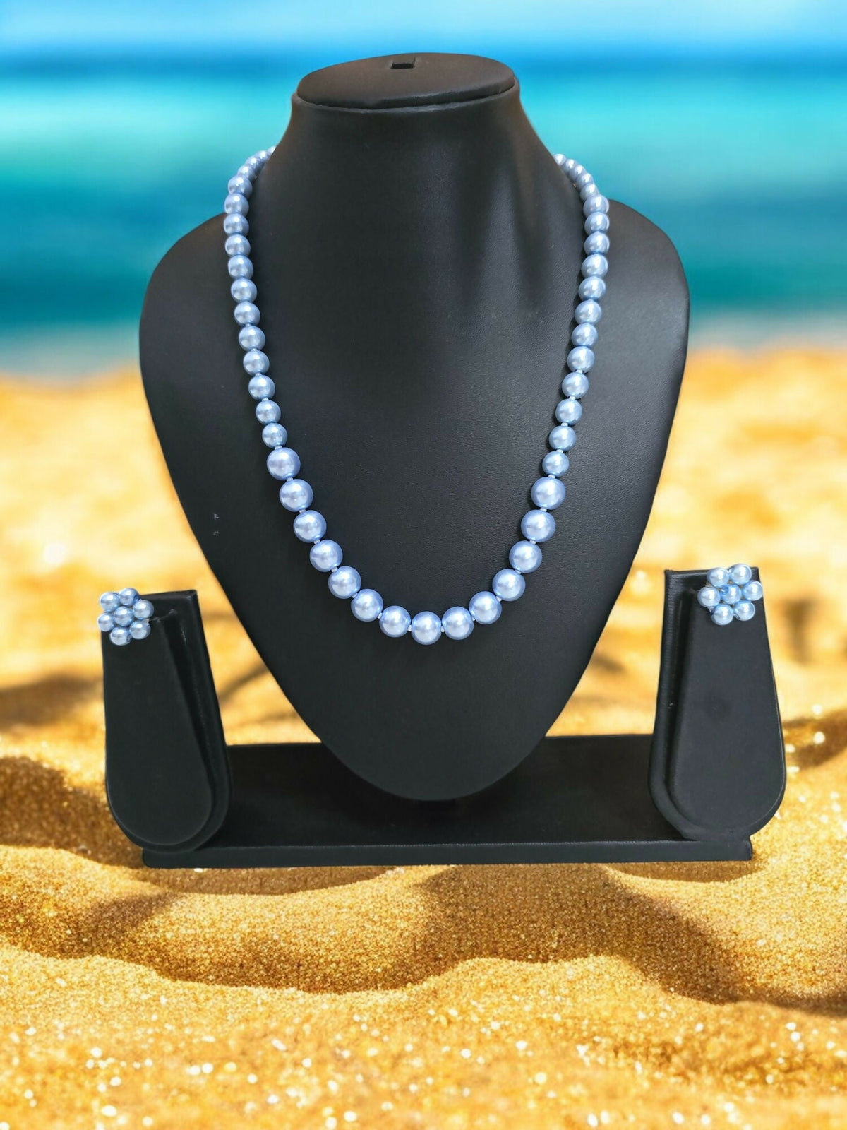 Inhanns Spectrum Everyday Pearl Sets - Single Strand - Teelblue | Grocsy