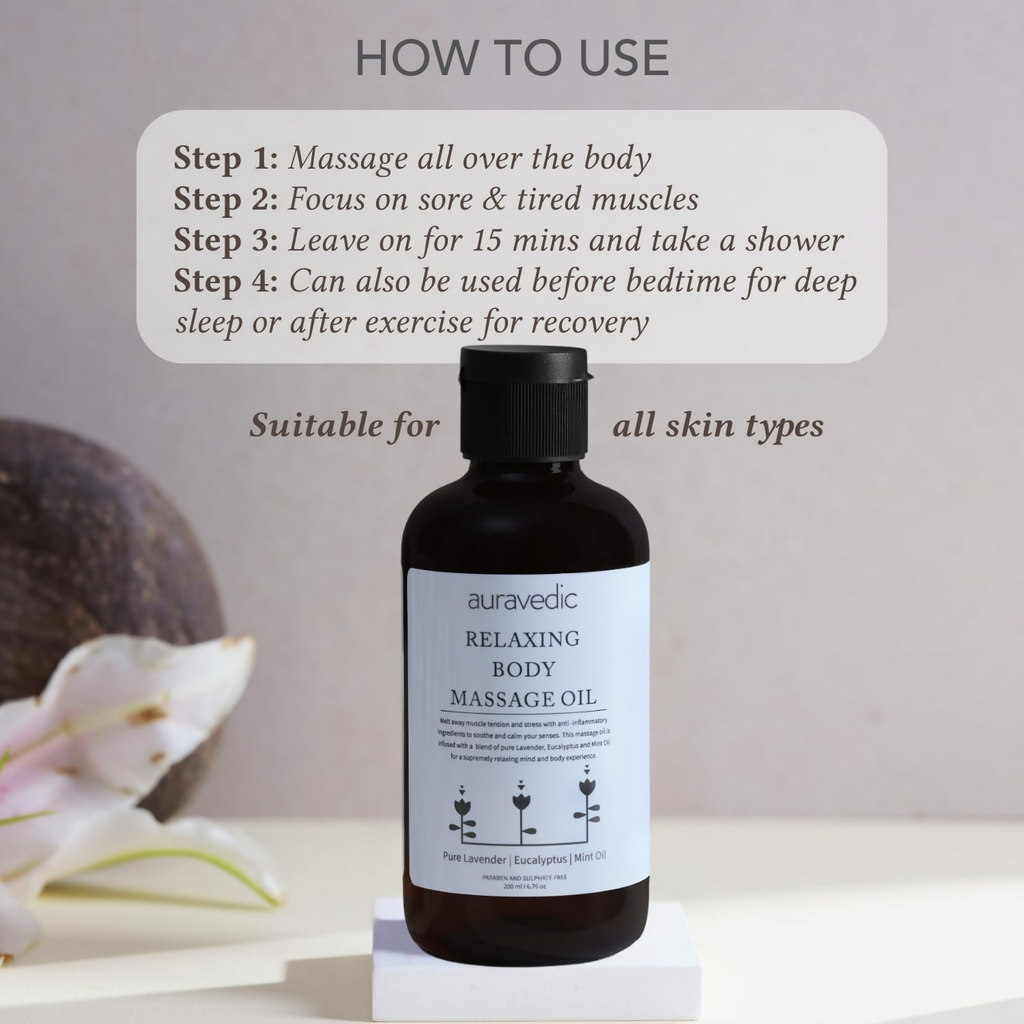 Auravedic Relaxing Body Massage Oil | Grocsy