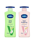 Vaseline Aloe Fresh & Daily Brightening Body Lotions Combo | Grocsy