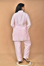 Morchari Women And Hand Embroidery Co-Ords-Pink | Grocsy