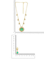 Natural Stones Antique Finish Earrings and Necklace set - Ruby Raang | Grocsy