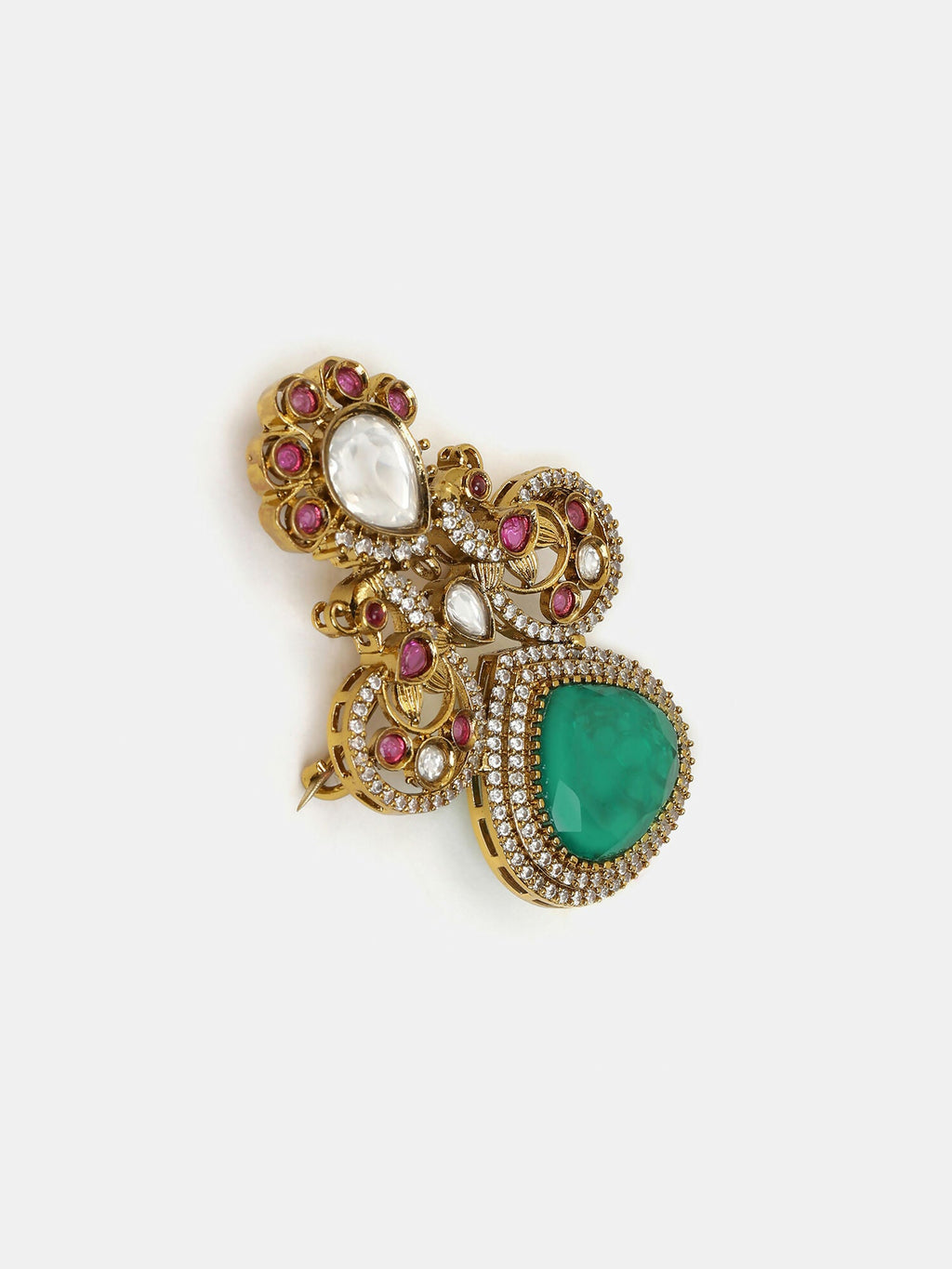 Ruby Raang Green Mosaic Brooch | Grocsy