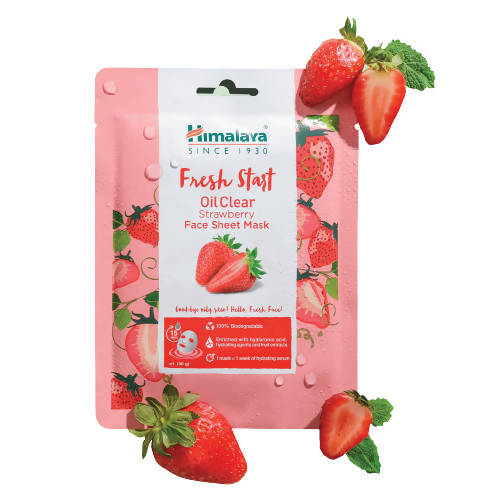 Himalaya Fresh Start Oil Clear Strawberry Face Sheet Mask | Grocsy