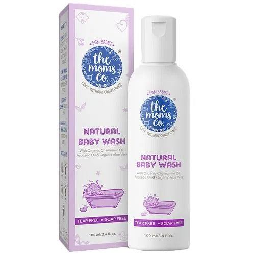 The Moms Co Natural Baby Wash with Coconut-based Cleansers & Chamomile Oil to Gently Clean, Calm & Soften the Skin | Grocsy