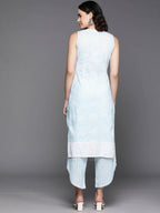 Ahalyaa Women's Traditional Wea Kurta Set - Aqua | Grocsy