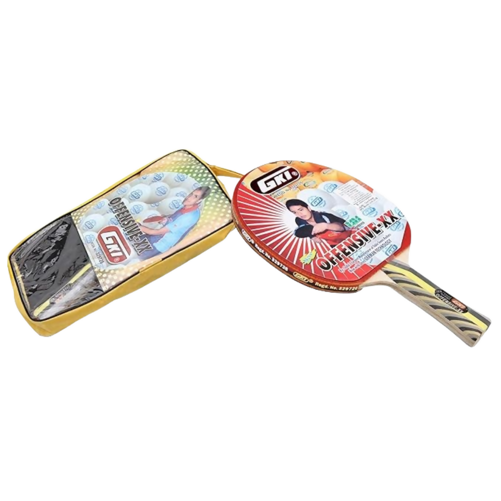 GKI Offensive XX New Computerised Printed Cover Wooden Table Tennis Racquet | Grocsy