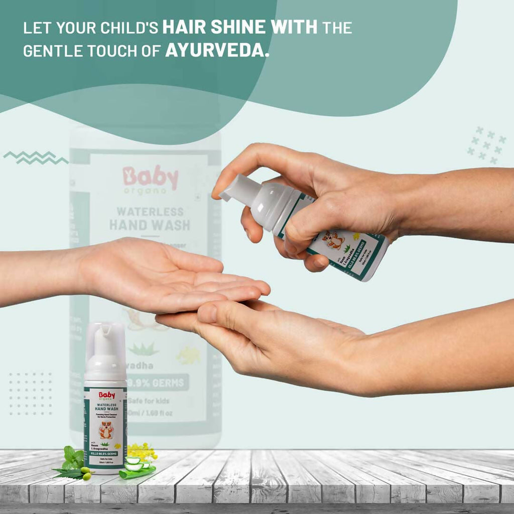 Babyorgano Non Alcoholic Foam Based Waterless Hand Wash for Kids | Grocsy