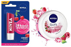 Nivea Cherry Shine Lip Balm And Soft Berry Blossom Cream | Grocsy