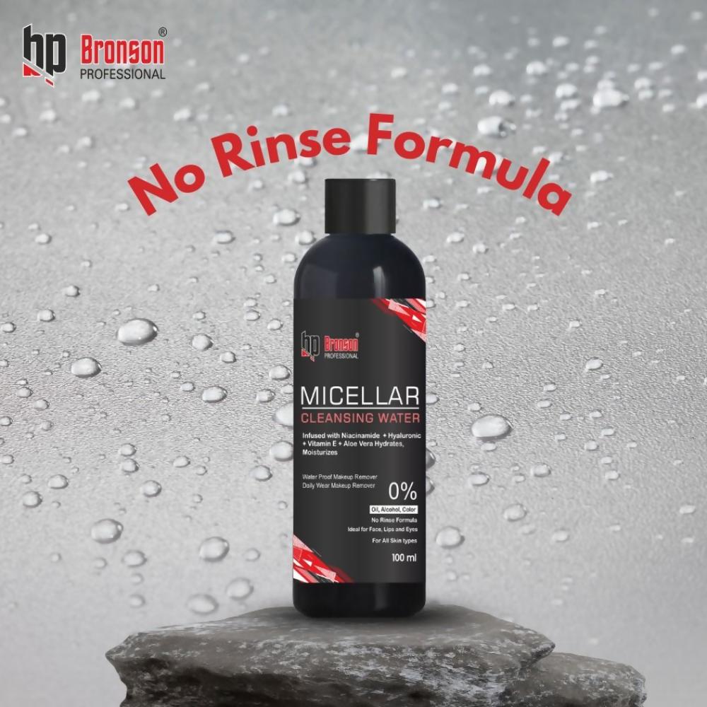 Bronson Professional Micellar Cleansing Water infused with Niacinamide & Hyaluronic Acid Makeup Cleanser | Grocsy