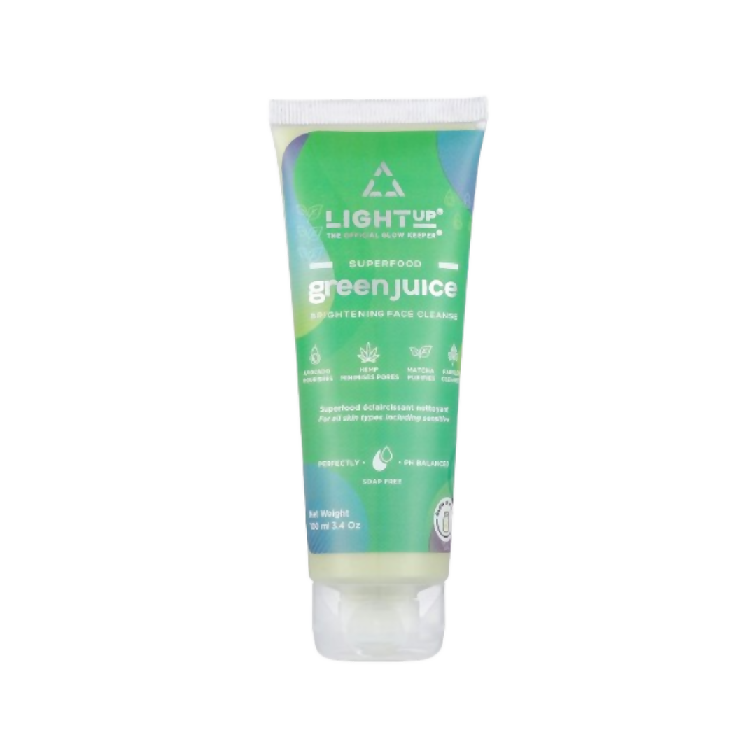 Light Up Superfood Brightening Green Juice Face Cleanser | Grocsy