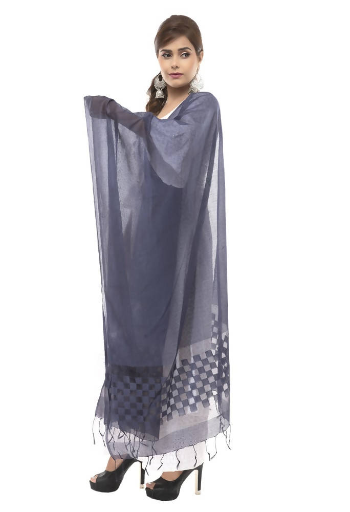 Mominos Fashion Navy Blue Buta Cut Dupatta | Grocsy