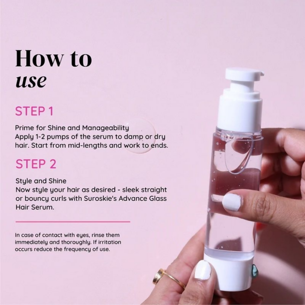 SUROSKIE Advance Glass Hair Serum For Shine & Frizz Control | Grocsy