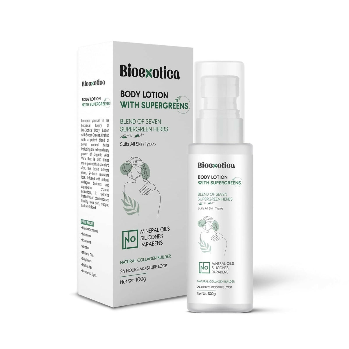 Bioexotica Body Lotion With Seven herbs For 24 hours Moisture Lock | Grocsy