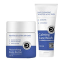 Dermistry Sensitive & Dry Skin Body Butter Lotion & Safe Calming Face Wash | Grocsy