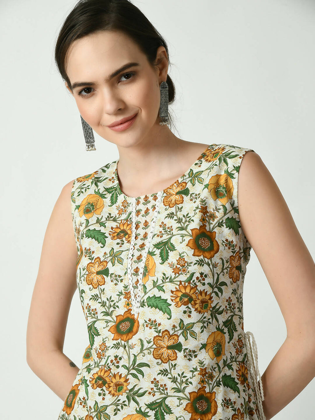 Myshka Women's Multi Floral Printed Gown Dress | Grocsy