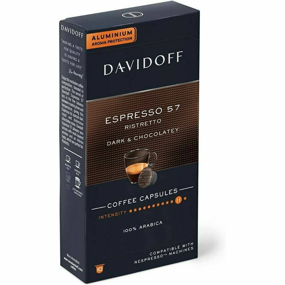 Davidoff Espresso 57 Ristretto Dark & Chocolatey Coffee Capsules | Grocsy