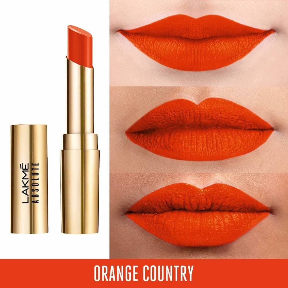Lakme Absolute Matte Ultimate Lip Color with Argan Oil - Orange Country | Grocsy