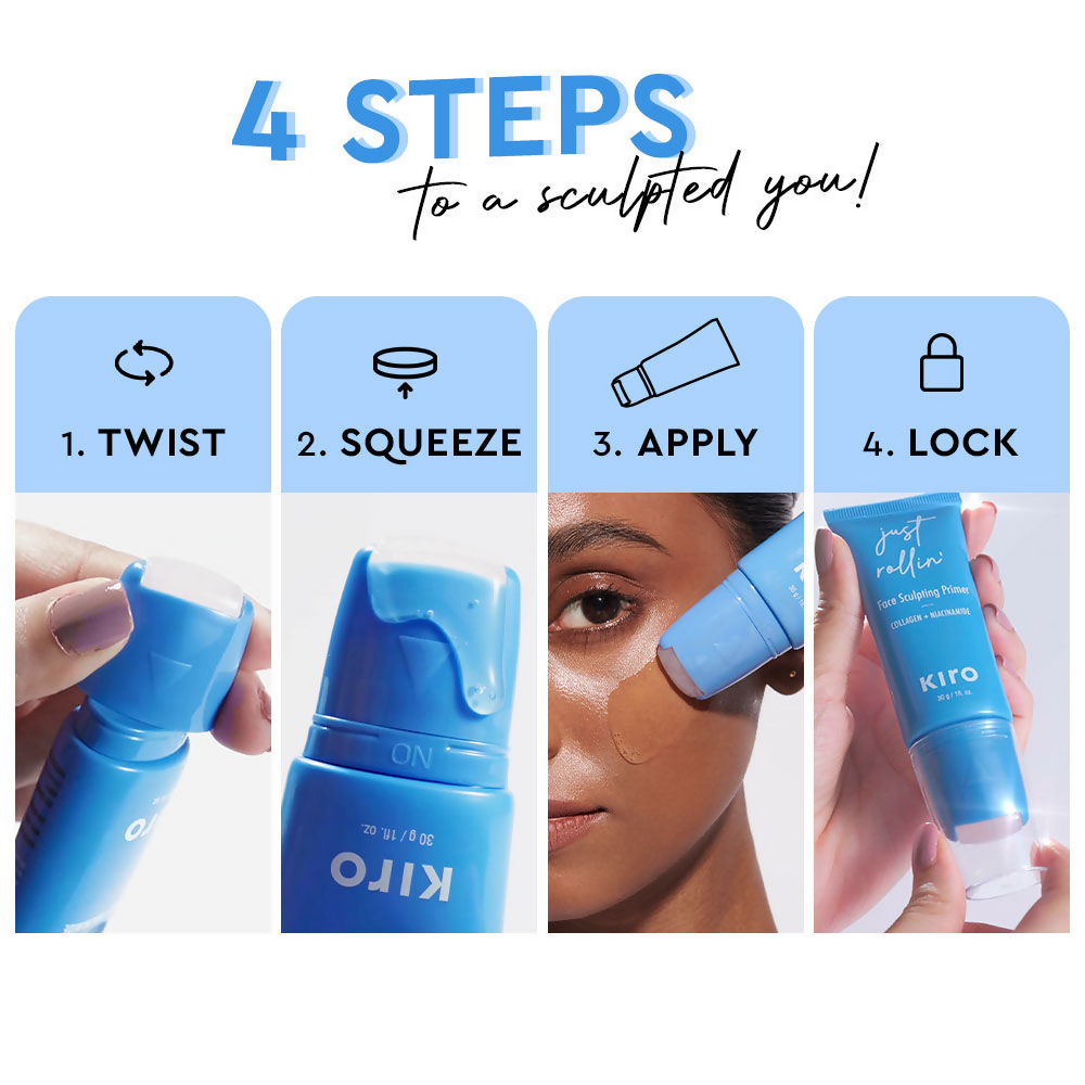 Kiro Just Rollin Face Sculpting Primer Collagen +Niacinamide | Grocsy
