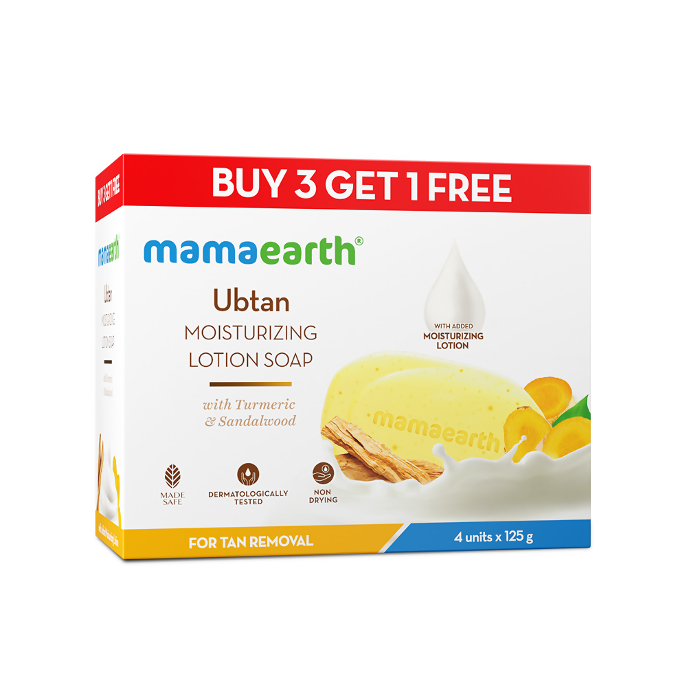 Mamaearth Ubtan Moisturizing Lotion Soap (Buy 3 Get 1 Free) - Limited Time Offer | Grocsy