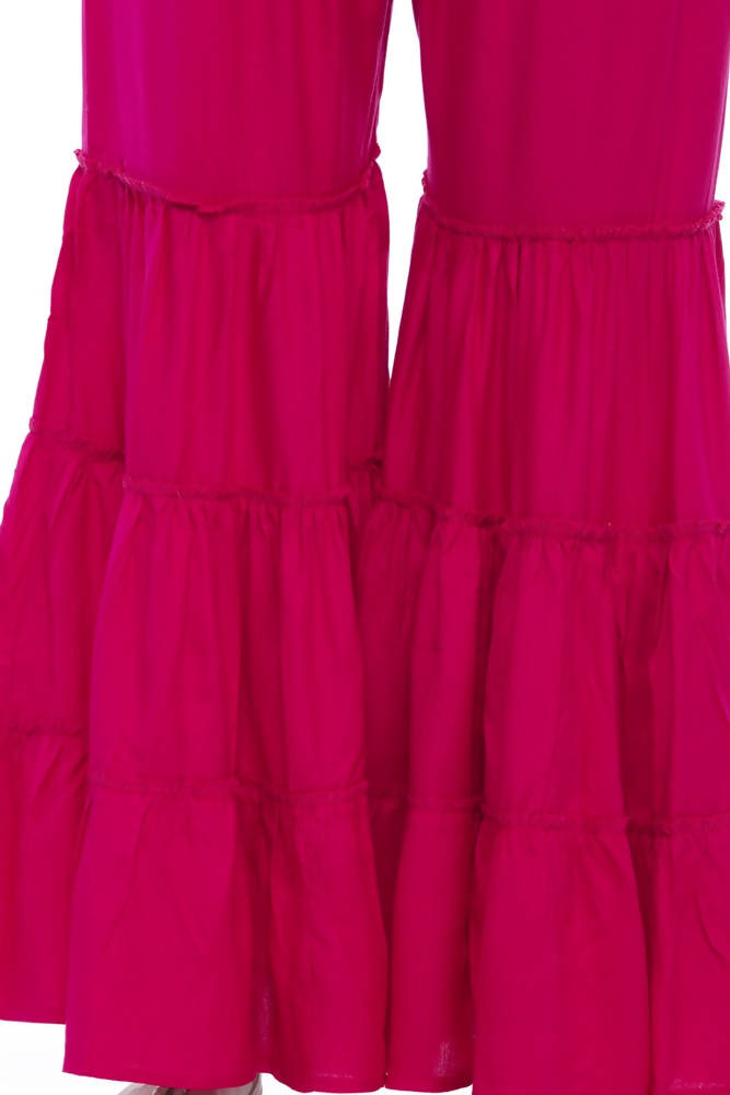 Mominos Fashion Reyon Cotton Magenta Palazzo | Grocsy