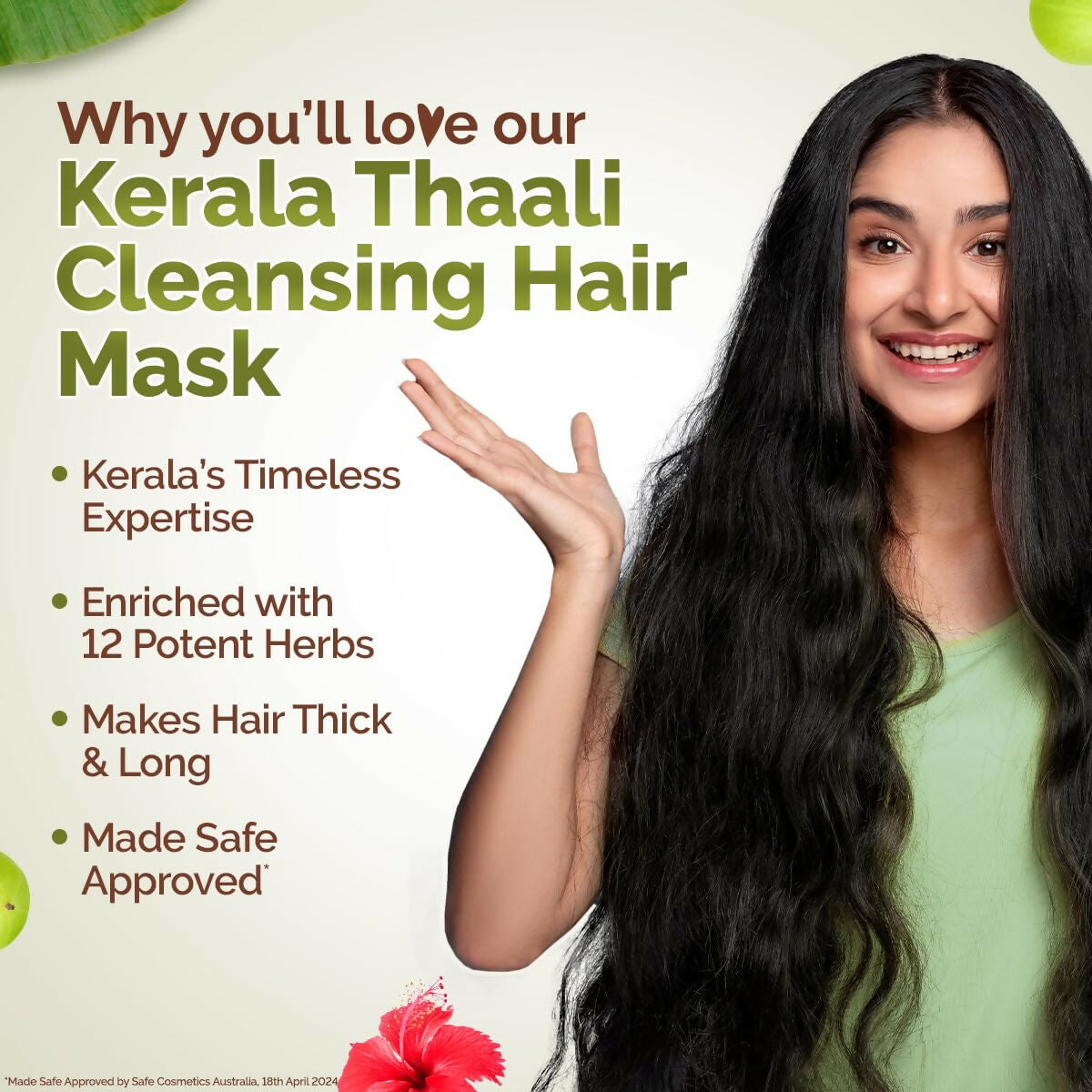 Mamaearth Kerala Thaali Cleansing Hair Mask with Power of 12 Herbs for Thick & Long Hair | Grocsy