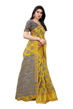 Vamika Yellow Jari Work Cotton Silk Saree (RIDHIMA YELLOW) | Grocsy