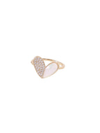 NVR Women's Gold-Polished Stylish Ring With Ad Stones | Grocsy