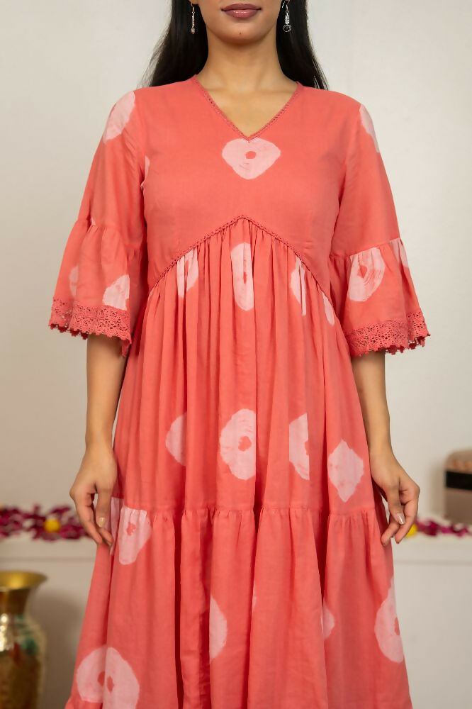 Joban Fashion Pink Tie & Dye Cotton Suit Set | Grocsy