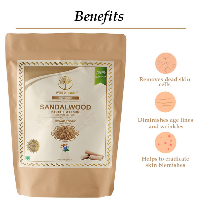 Wild Organic Sandalwood Powder For Skin And Body Pack | Grocsy