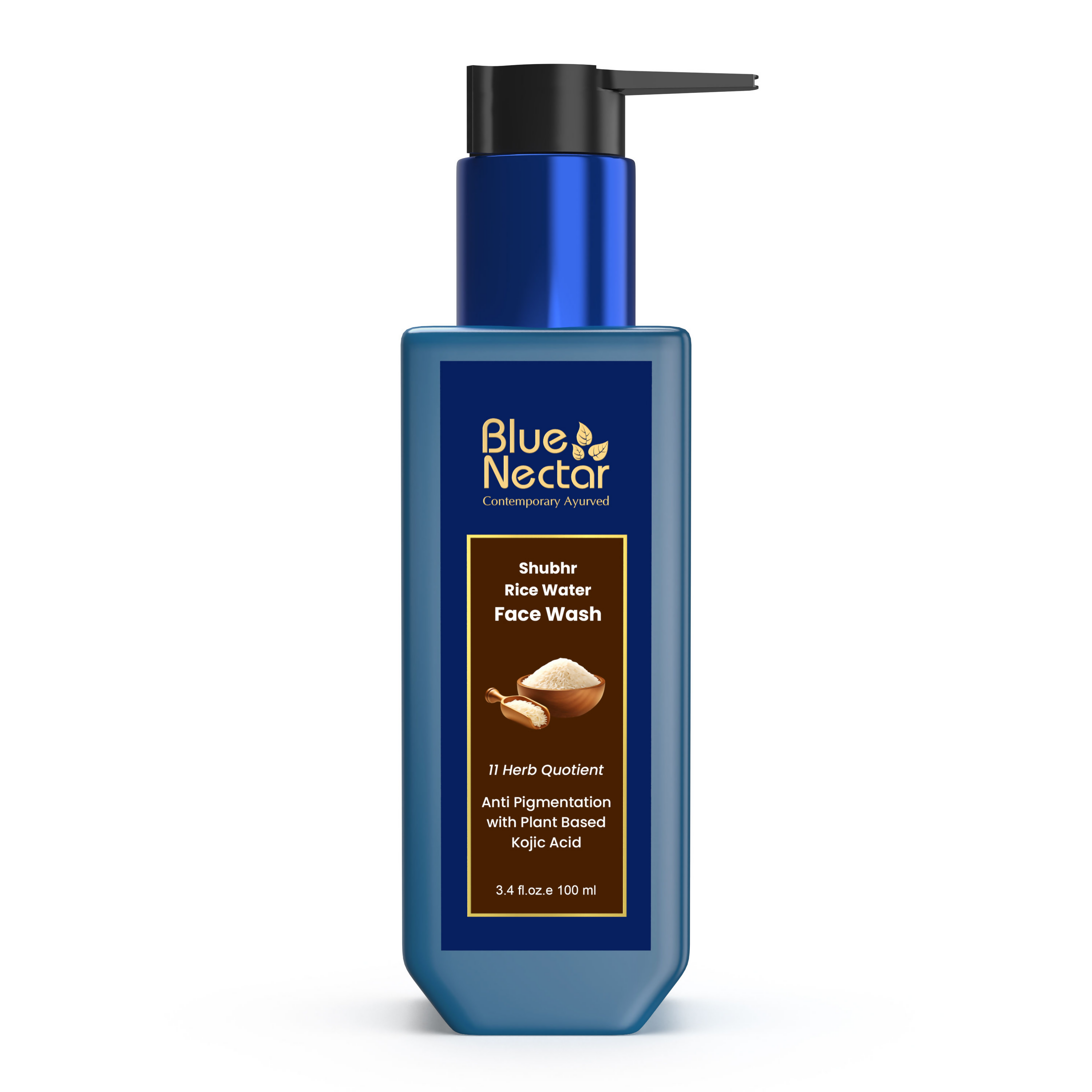 Blue Nectar 2% Kojic Acid Face Wash With Mushroom & Rice Water | Grocsy