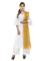 Mominos Fashion Golden Cotton Square Dupatta | Grocsy