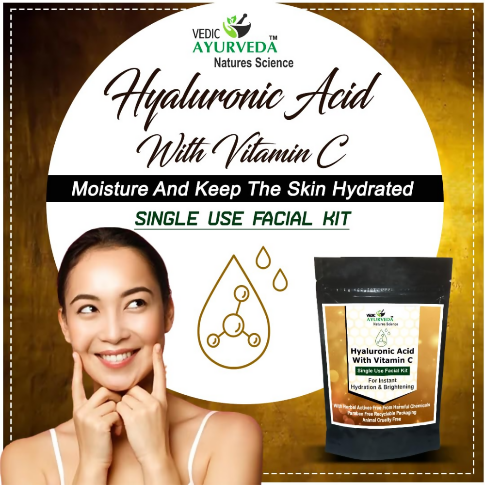 VedicAyurveda Hyaluronic Acid With Vitamin C Facial kit | Grocsy