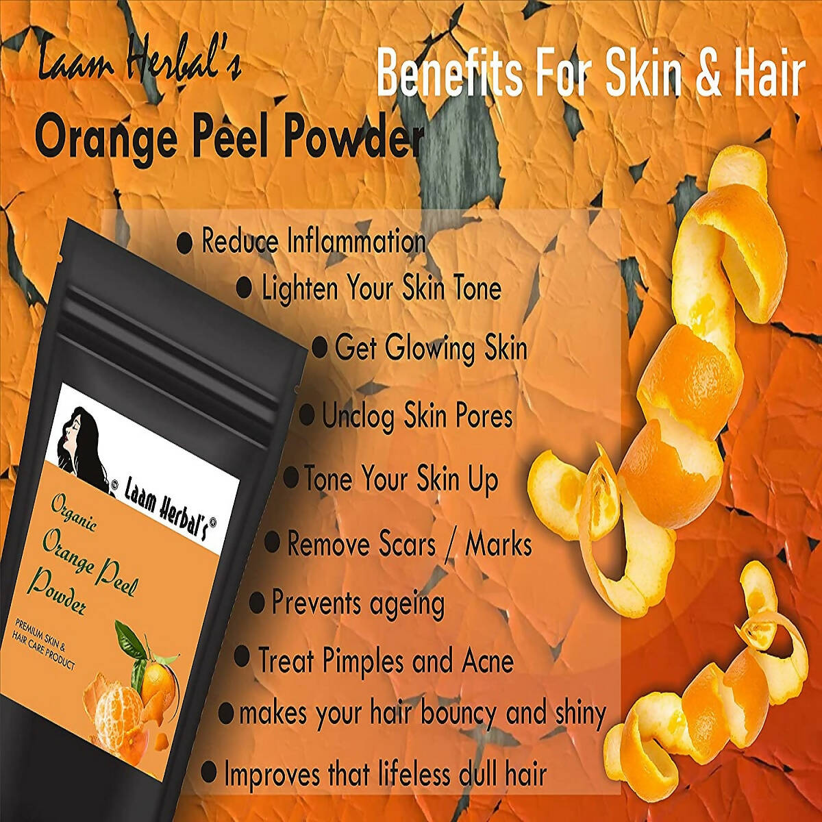 Laam Herbal's Rose Petal, Orange Peel, Multani Mitti, Aloe Vera, Neem Leaf, Sandalwood Powder | Grocsy