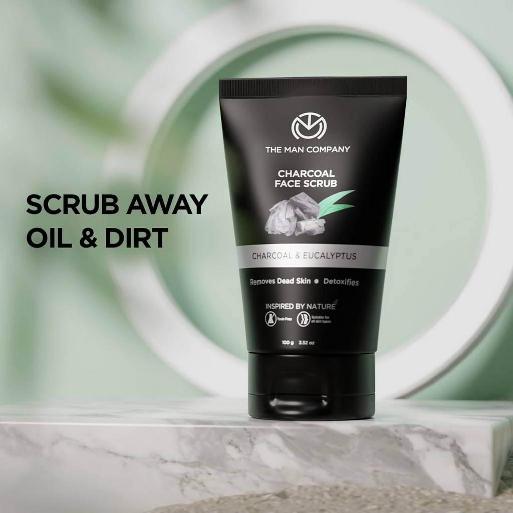 The Man Company Charcoal Tan Removal Face Scrub | Grocsy