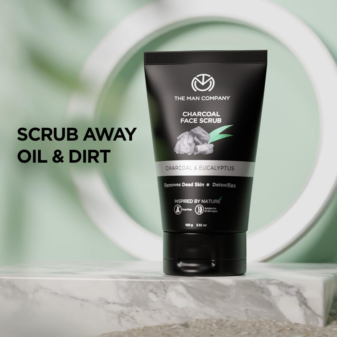 The Man Company Charcoal Tan Removal Face Scrub | Grocsy