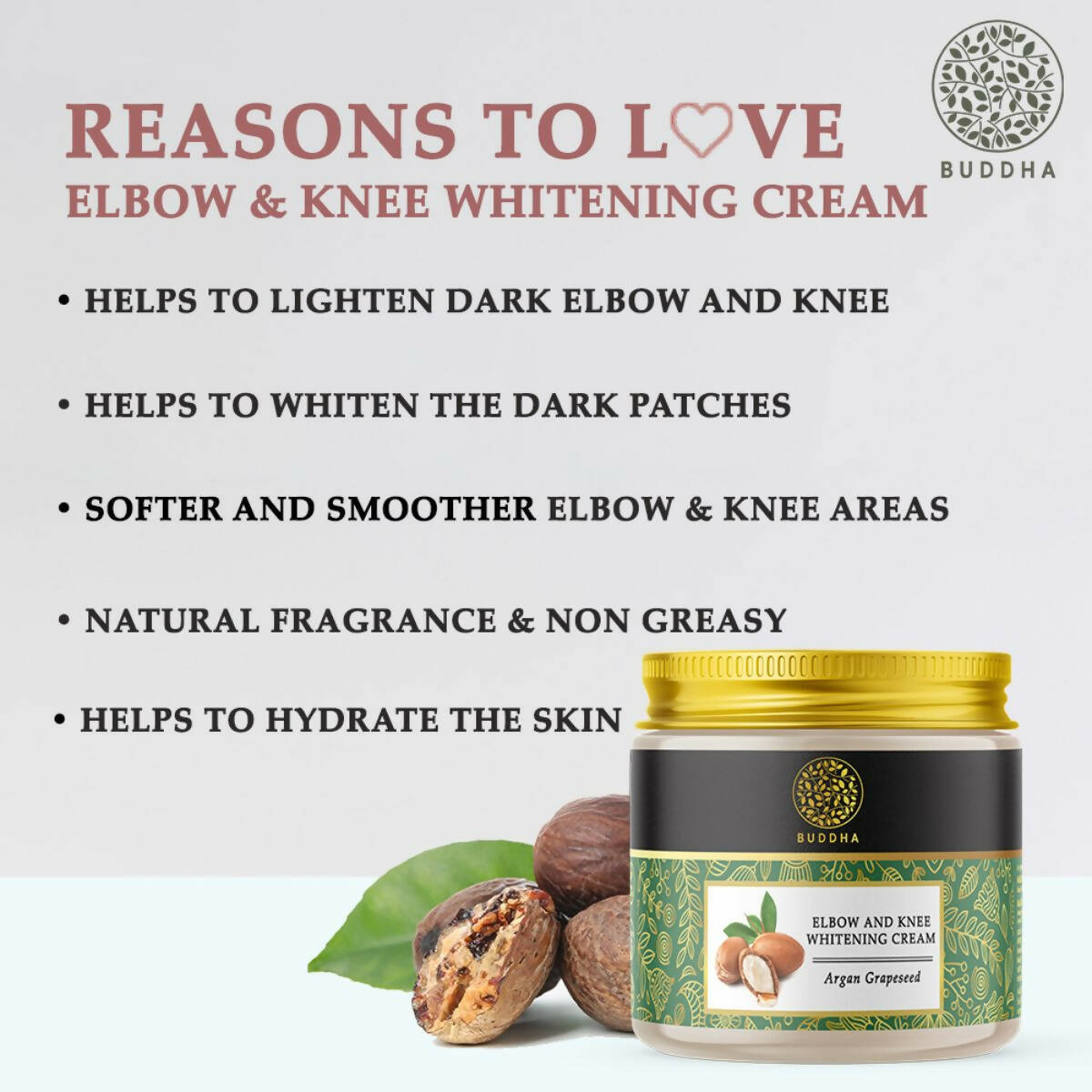 Buddha Natural Elbow and Knee Whitening Cream | Grocsy