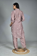 Morchari Digital Print Semi Muslin Co-Ord Set Top & Trouser-Multicolor | Grocsy