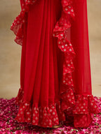 kasee Poly Chiffon Saree | Grocsy