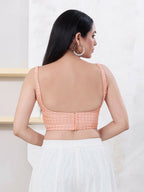 Joban Fashion Baby-Pink Shift Sleeveless Back Open Blouse | Grocsy