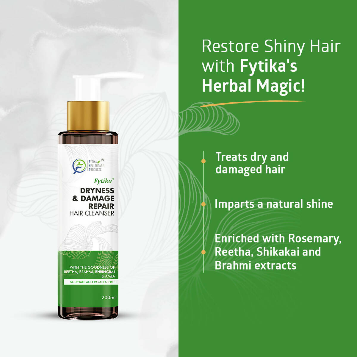 Fytika Dryness & Damage Repair Hair Cleanser | Grocsy