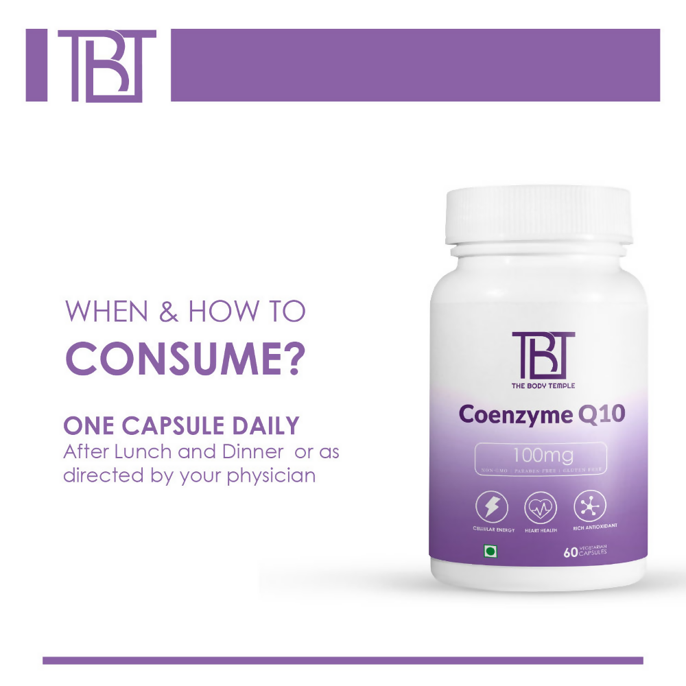 The Body Temple Coenzyme Q10 100 mg For Heart Health Capsules | Grocsy