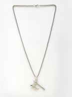 NVR Men's Silver-Plated Stainless Steel Pendant with Chain | Grocsy