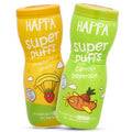 Happa Organic Multigrain Strawberry Banana & Carrot Beetroot Melts Super Puffs Combo (8 Months+) | Grocsy