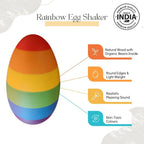 Nesta Toys Rainbow Wooden Egg Shaker - Set of 2 | Grocsy